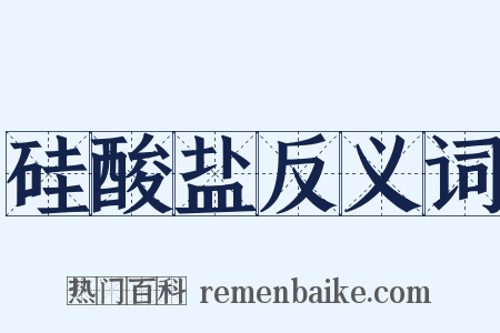 硅酸盐反义词是什么意思的图片